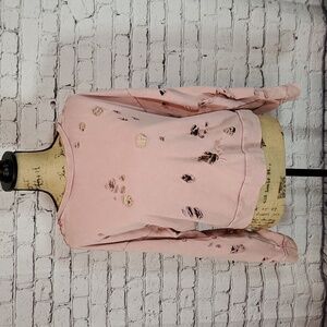 Guess Distressed Sweatshirt Pink Size M